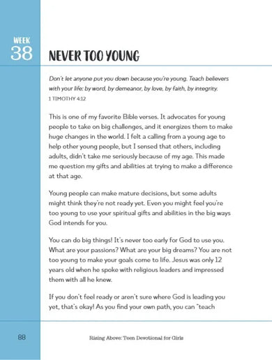 Rising Above: Teen Devotional for Girls US - Paperback / softback