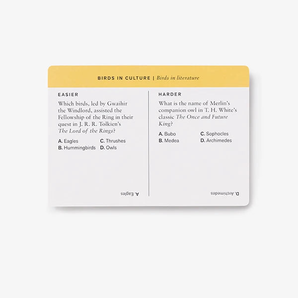 Sibley Birder's Trivia: A Card Game US - Cards
