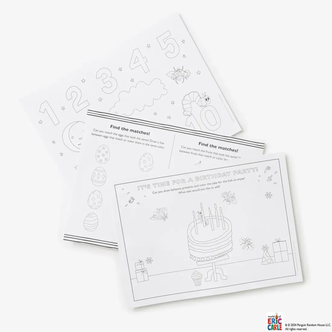The Very Hungry Caterpillar's Coloring Placemats US - Game
