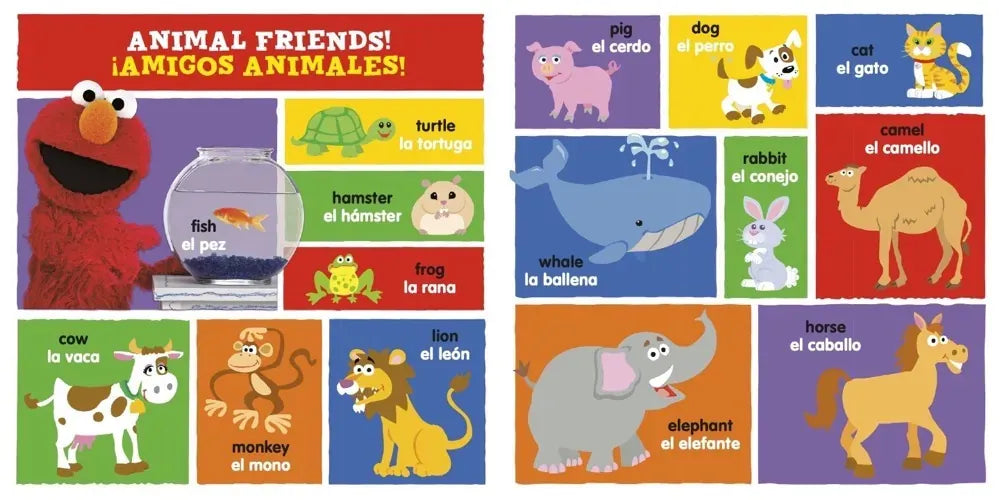 Elmo's 101 First Words/Las primeras 101 palabras de Elmo (Sesame Street) US - Board book