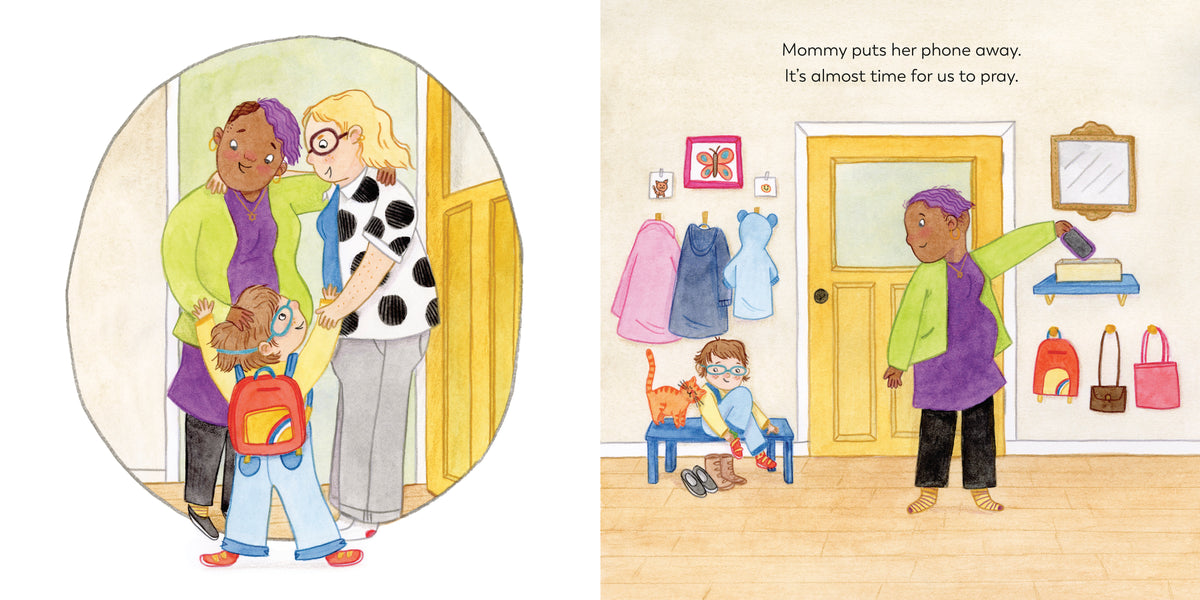 Celebrate Shabbat with Mommy, Mama, and Me interior 1 (ISBN 9780593651384)