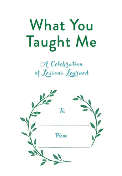 What You Taught Me US - Hardback