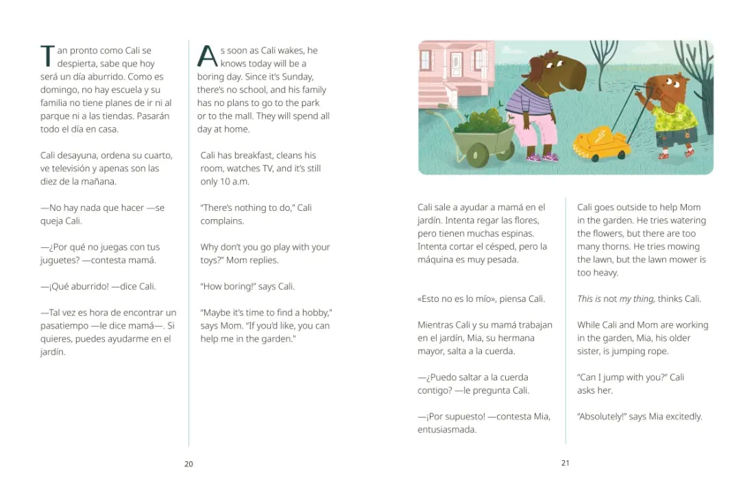 Cali's Fun Bilingual Tales: 5-Minute Stories in Spanish and English US - Paperback / softback