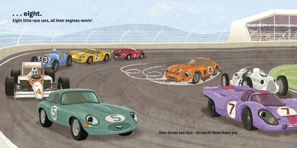 10 Little Race Cars US - Board book