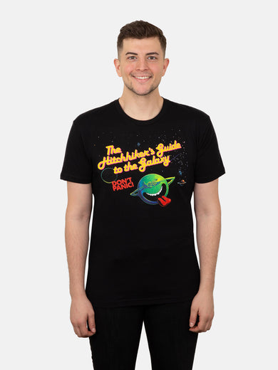 The Hitchhiker's Guide to the Galaxy (Black) Unisex T-Shirt Medium interior 1 (ISBN 9780593756409)