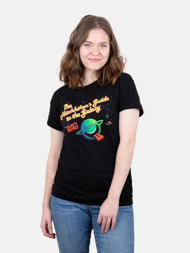 The Hitchhiker's Guide to the Galaxy (Black) Unisex T-Shirt XX-Large interior 2 (ISBN 9780593756430)