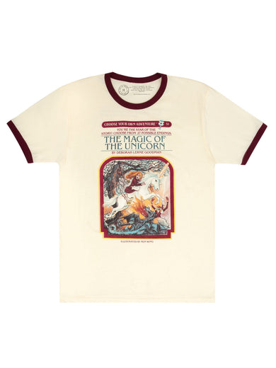 Choose Your Own Adventure: The Magic of the Unicorn Unisex Ringer T-Shirt X-Large