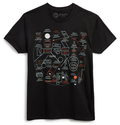 Haruki Murakami Novels Map Unisex T-Shirt Large