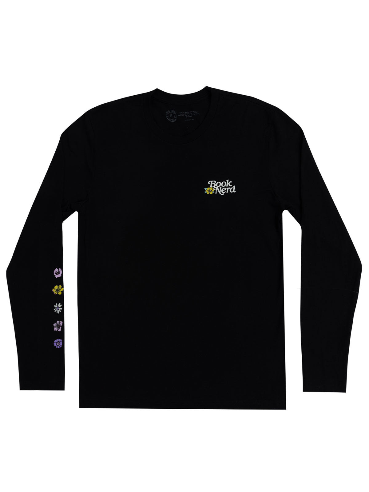Book Nerd Floral Unisex Long Sleeve Large-Lifestyle and Leisure-買書書 BuyBookBook