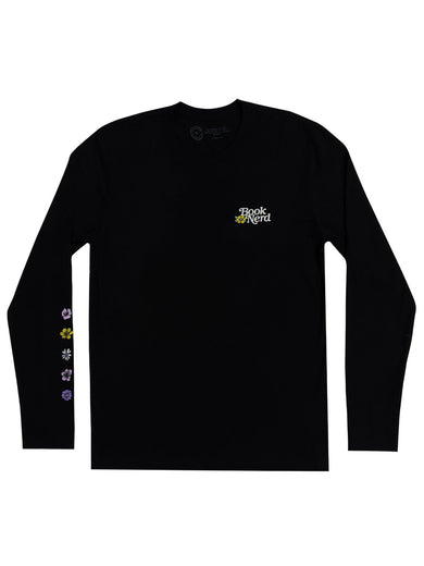 Book Nerd Floral Unisex Long Sleeve Large-Lifestyle and Leisure-買書書 BuyBookBook
