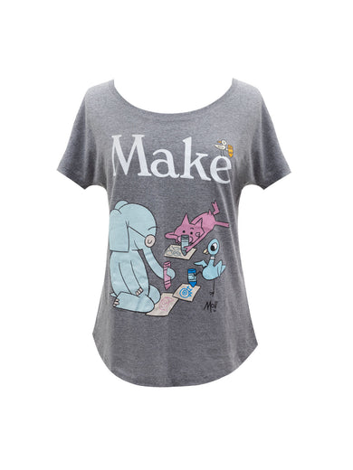 ELEPHANT & PIGGIE Make Women's Relaxed Fit T-Shirt XXX-Large