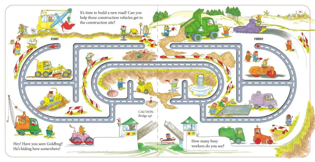 Richard Scarry's Cars and Trucks Touch-and-Trace US - Board book