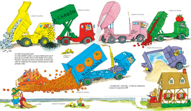 Carros y camiones de Richard Scarry (Richard Scarry's Cars and Trucks and Things that Go Spanish Edition) interior 1 (ISBN 9780593815182)