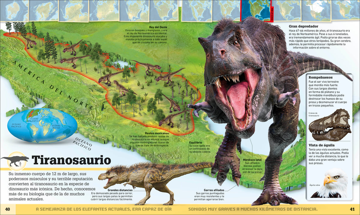 Atlas de dinosaurios (Where on Earth? Dinosaurs and Other Prehistoric Life) interior 2 (ISBN 9780593848302)