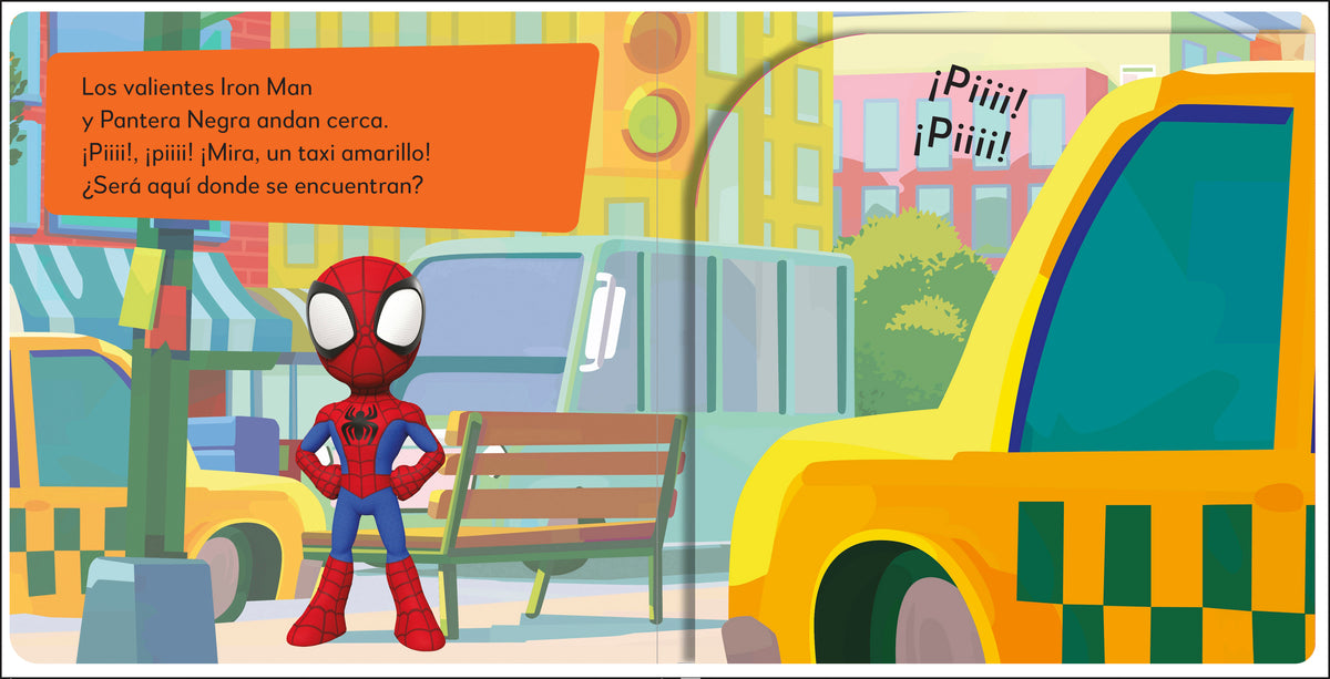 ¡Pop-up sorpresa! Spidey y sus sorprendentes amigos (Pop-Up Peekaboo! Marvel Spidey and his Amazing Friends) interior 3 (ISBN 9780593848340)