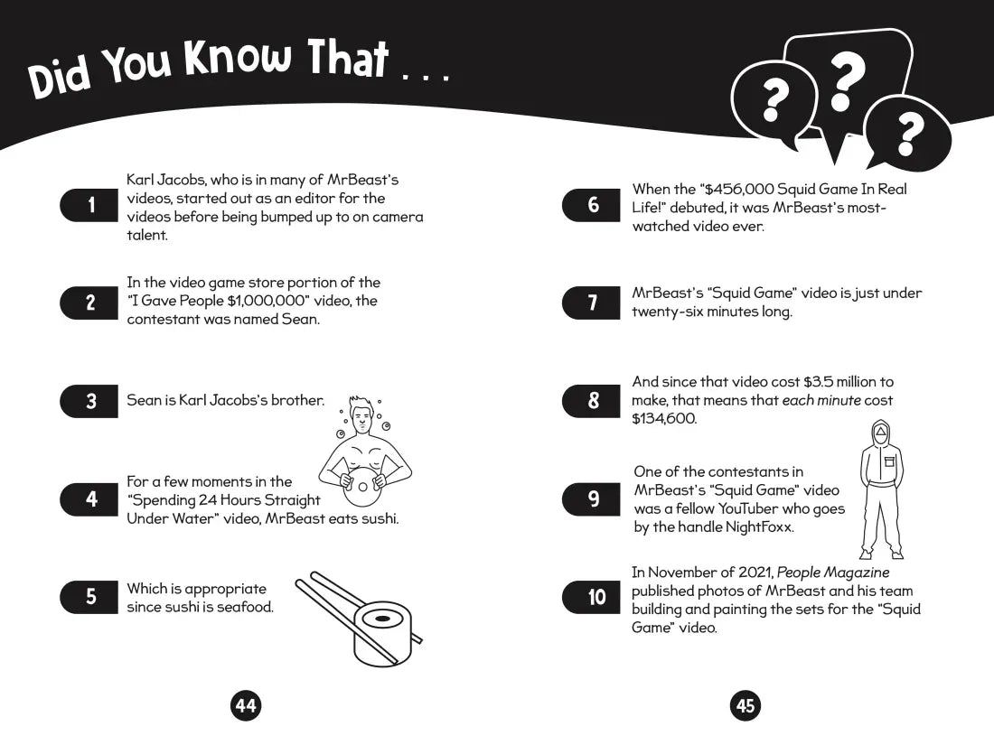 96 Facts About MrBeast US - Paperback / softback