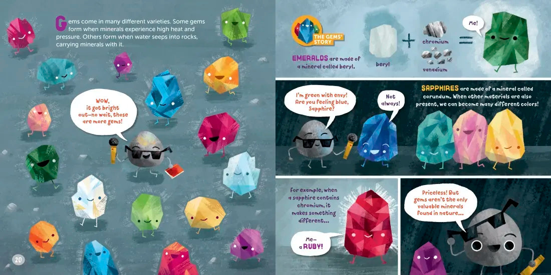 Talking Rocks and Minerals: Fact-Packed Guide to Geology US - Hardback