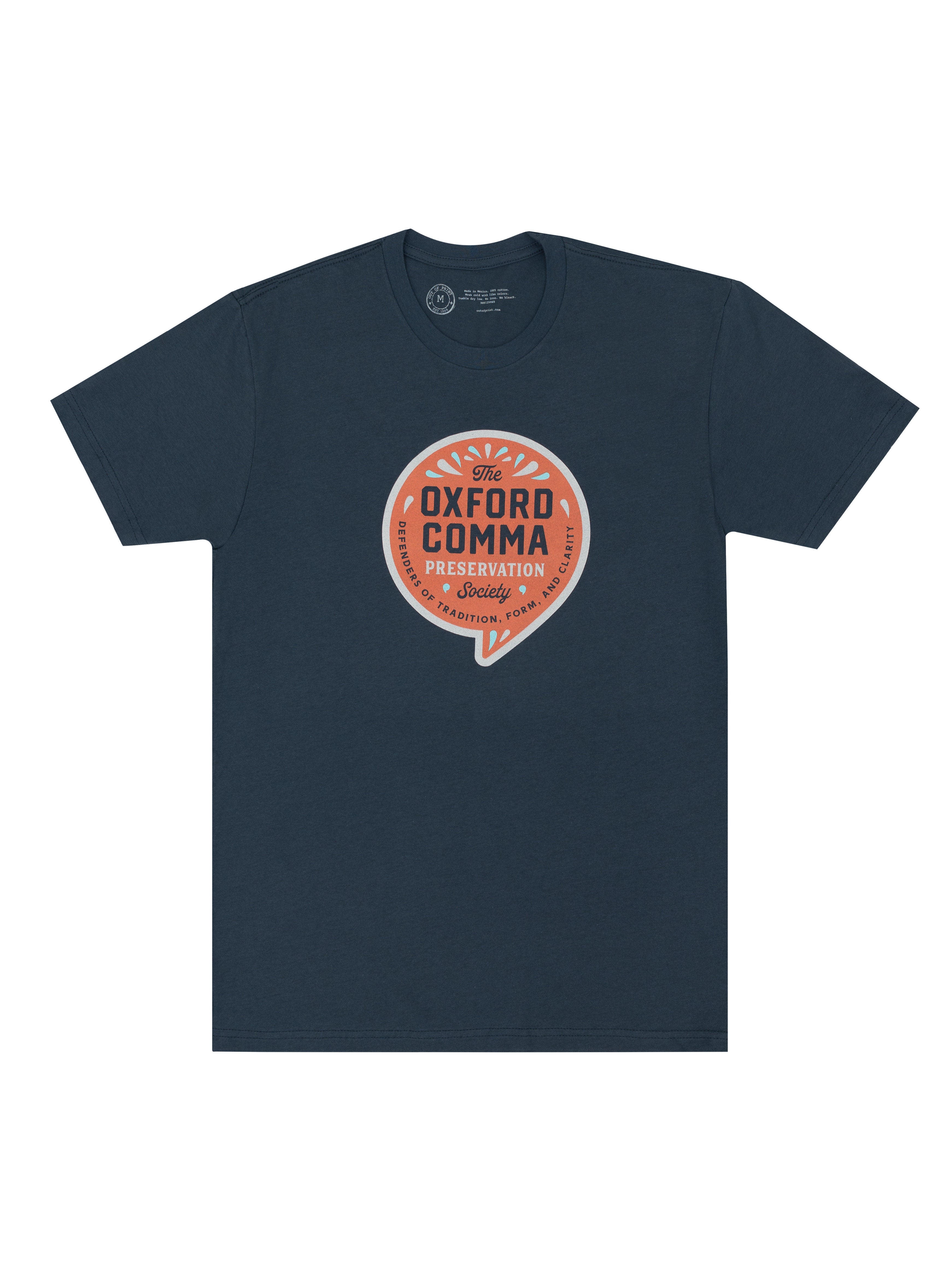 Oxford Comma Preservation Society Unisex T-Shirt XX-Large
