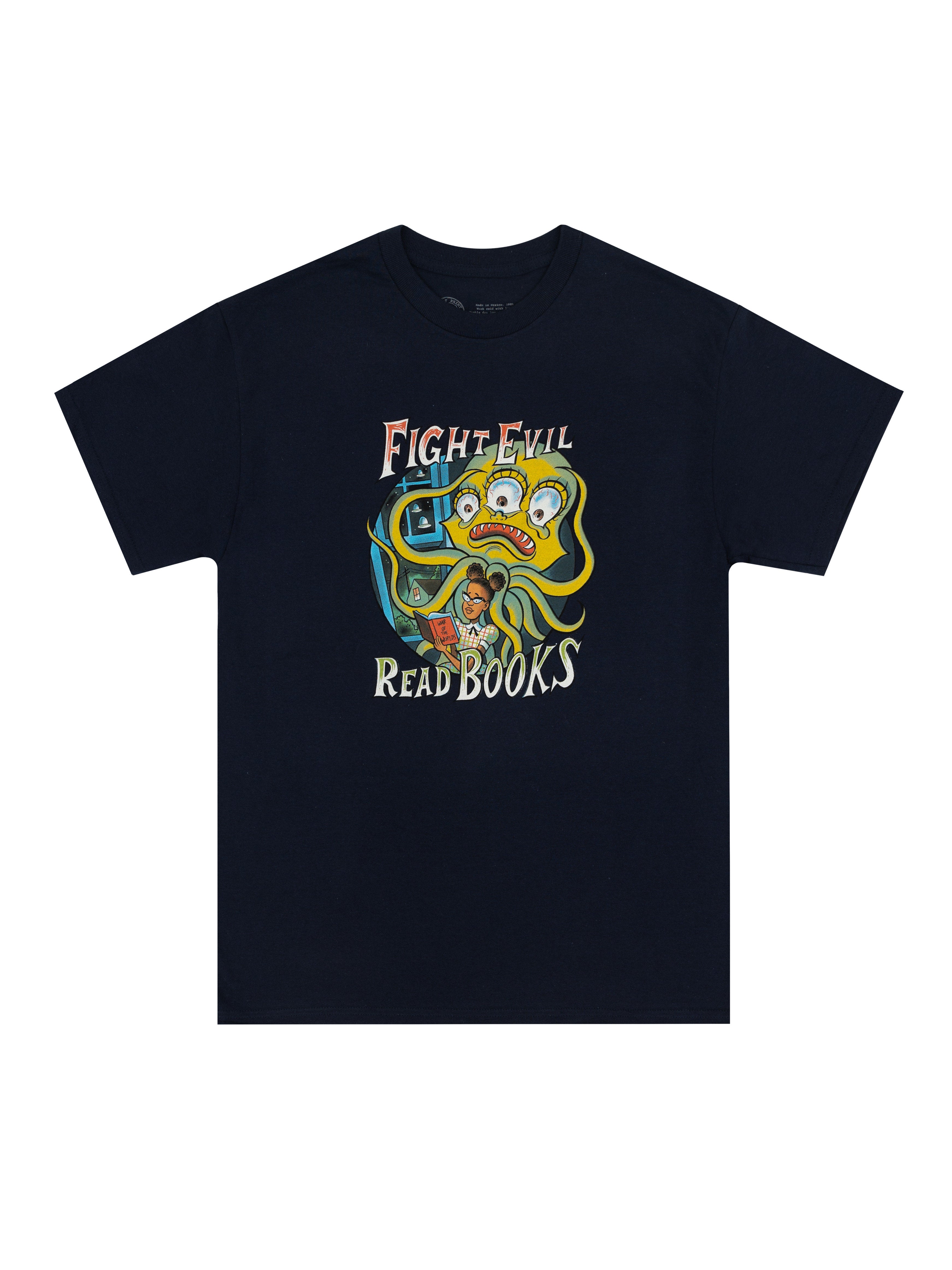 Fight Evil, Read Books: 2024 Design Unisex T-Shirt Large