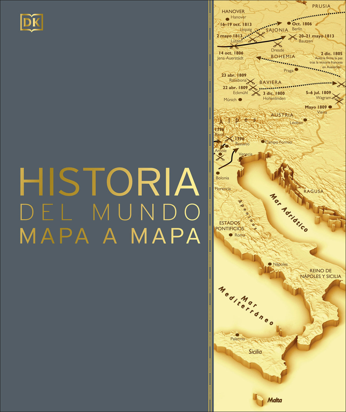 Historia del mundo mapa a mapa (History of the World Map by Map) cover (ISBN 9780593958667)