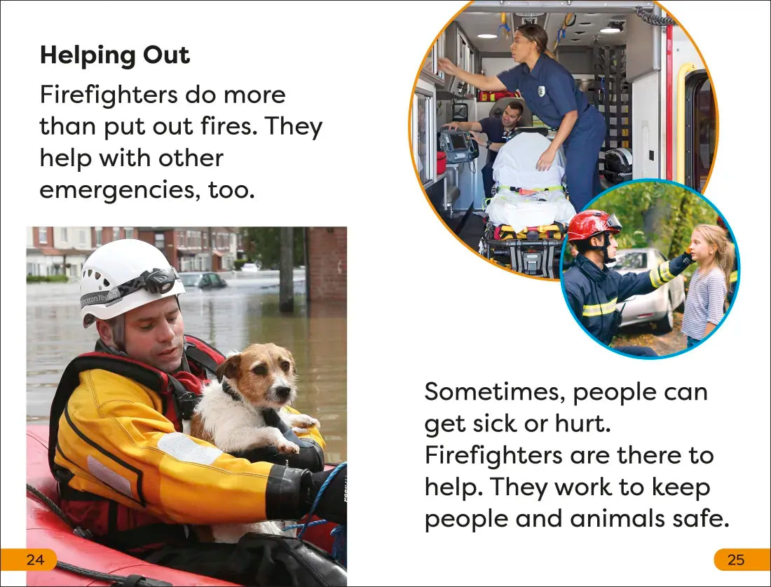 DK Super Readers Level 1 A Day in the Life of a Firefighter US - Hardback