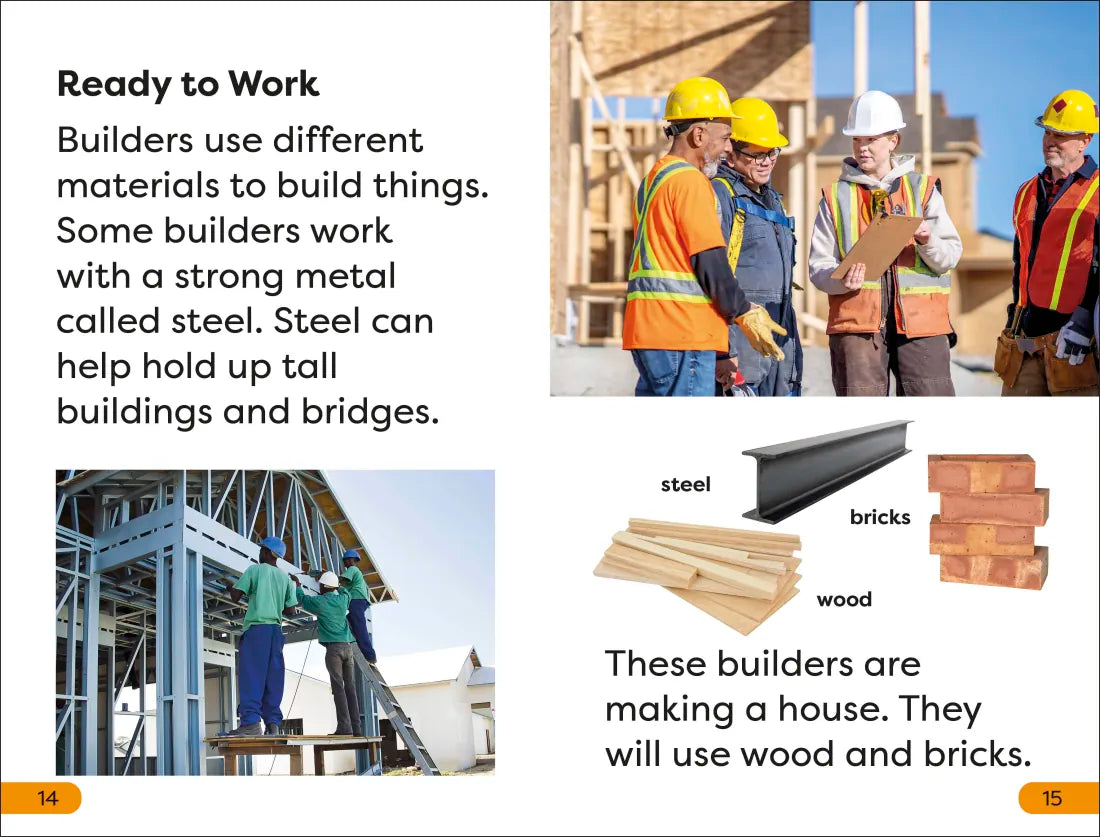 DK Super Readers Level 1 A Day in the Life of a Builder US - Hardback