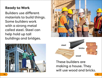 DK Super Readers Level 1 A Day in the Life of a Builder US - Hardback