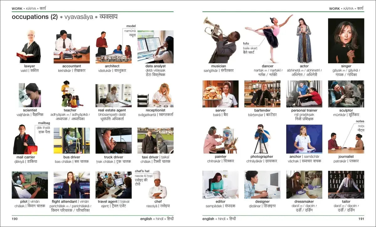 Hindi - English Bilingual Visual Dictionary US - Paperback / softback