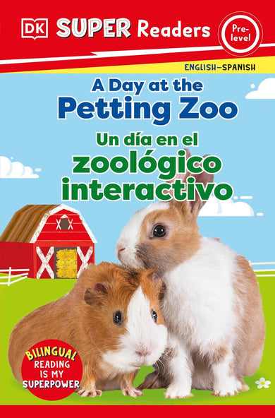 DK Super Readers Pre-Level Spanish Bilingual A Day at the Petting Zoo – Un día en el zoológico interactivo-Children’s Educational: Language/ literature/ literacy-買書書 BuyBookBook