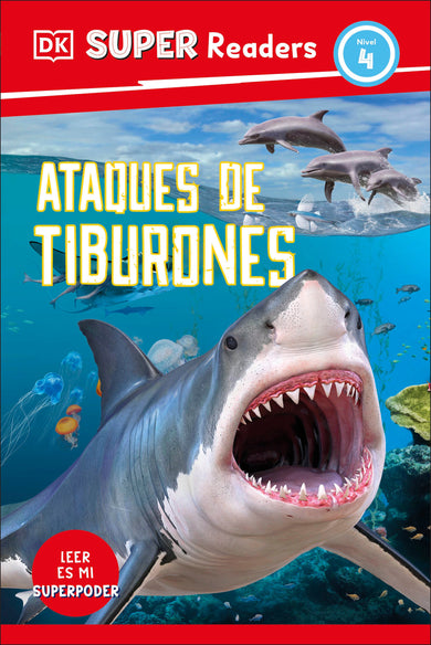 DK Super Readers Level 4 Spanish Translation Shark Attack - Ataques de tiburones cover (ISBN 9780593966679)