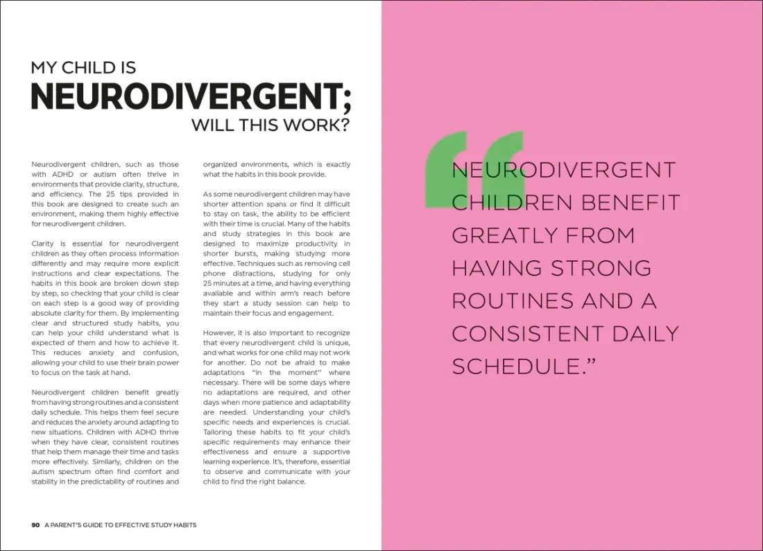 A Parent's Guide to Effective Study Habits US - Paperback / softback