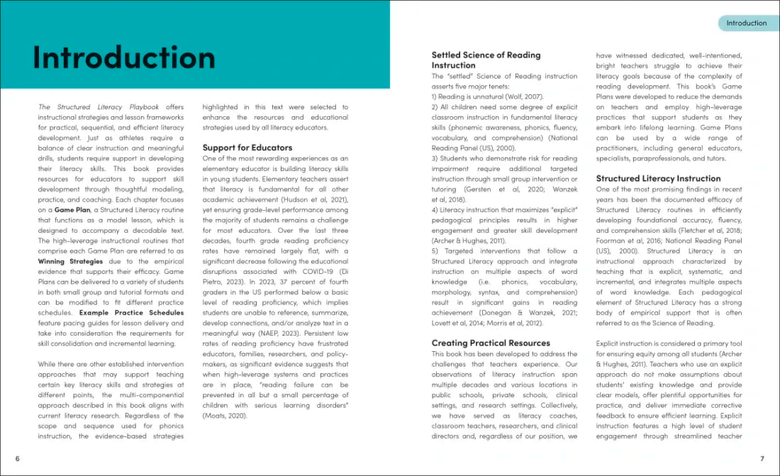 The Structured Literacy Playbook US - Paperback / softback