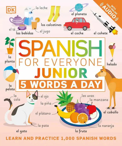 Spanish for Everyone Junior: 5 Words a Day-Children’s Educational: Language/ literature/ literacy-買書書 BuyBookBook