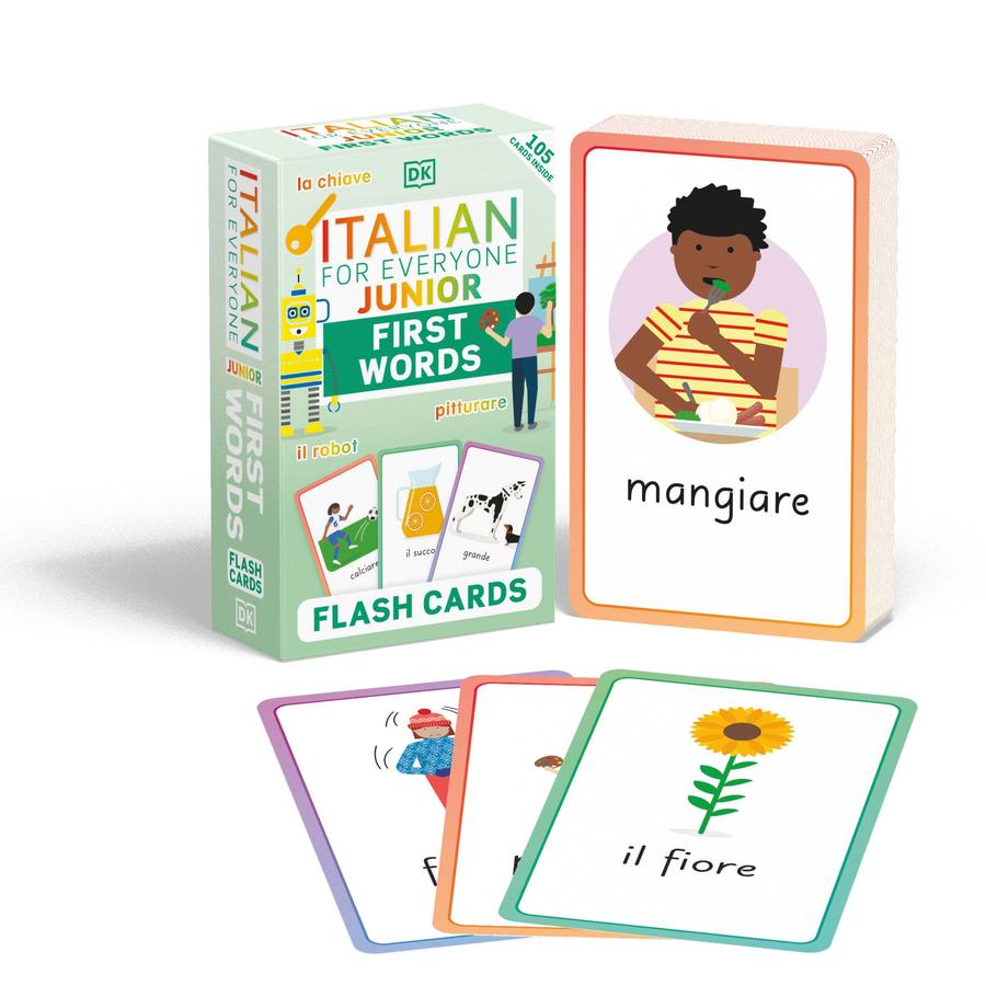Italian for Everyone Junior First Words Flash Cards-Children’s Educational: Language/ literature/ literacy-買書書 BuyBookBook
