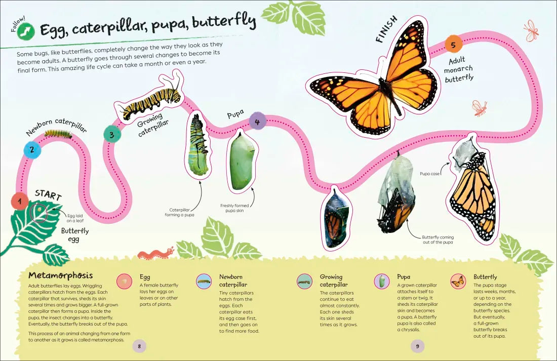 Ultimate Sticker Book Garden Bugs US - Paperback / softback
