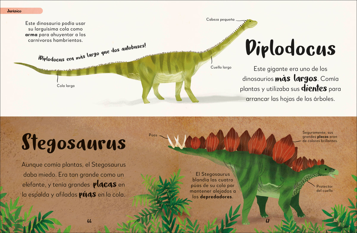 Mi primer libro de dinosaurios y otras criaturas prehistóricas (The Bedtime Book of Dinosaurs and Other Prehistoric Life) interior 2 (ISBN 9780744094008)