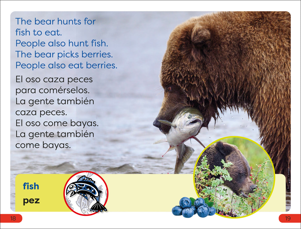 DK Super Readers Pre-level English-Spanish Bilingual A Bear's Tale - Relato de un oso interior 2 (ISBN 9780744094909)