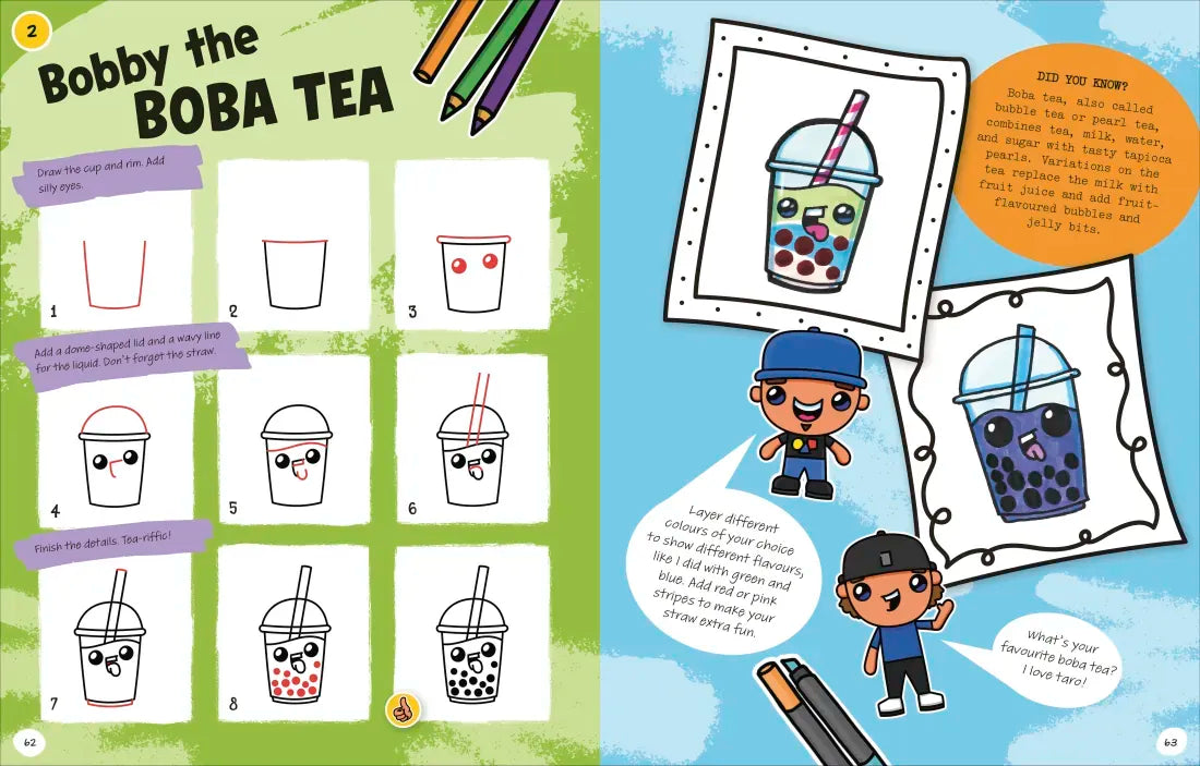Draw with Art for Kids Hub Cute and Funny Foods US - Paperback / softback