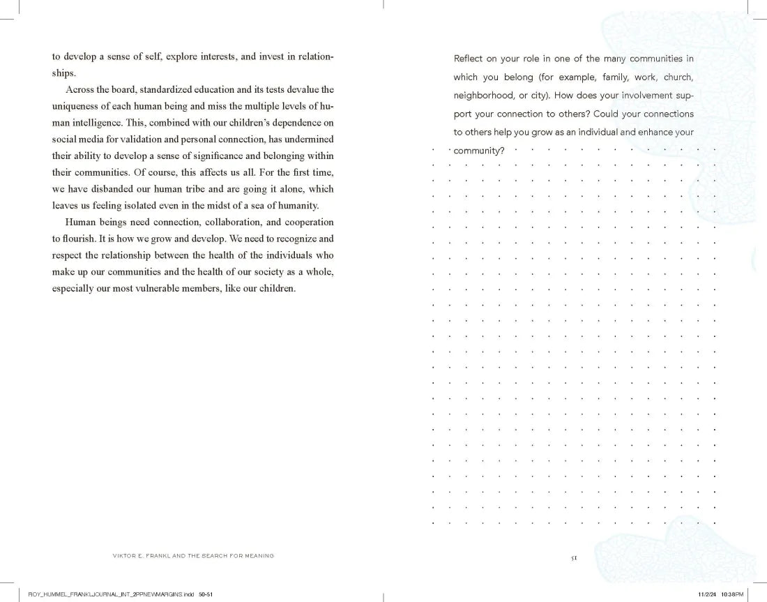 Viktor E. Frankl and the Search for Meaning US - Diary or journal