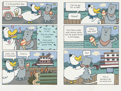 Duck and Cat Ride the Riverboat US - Hardback