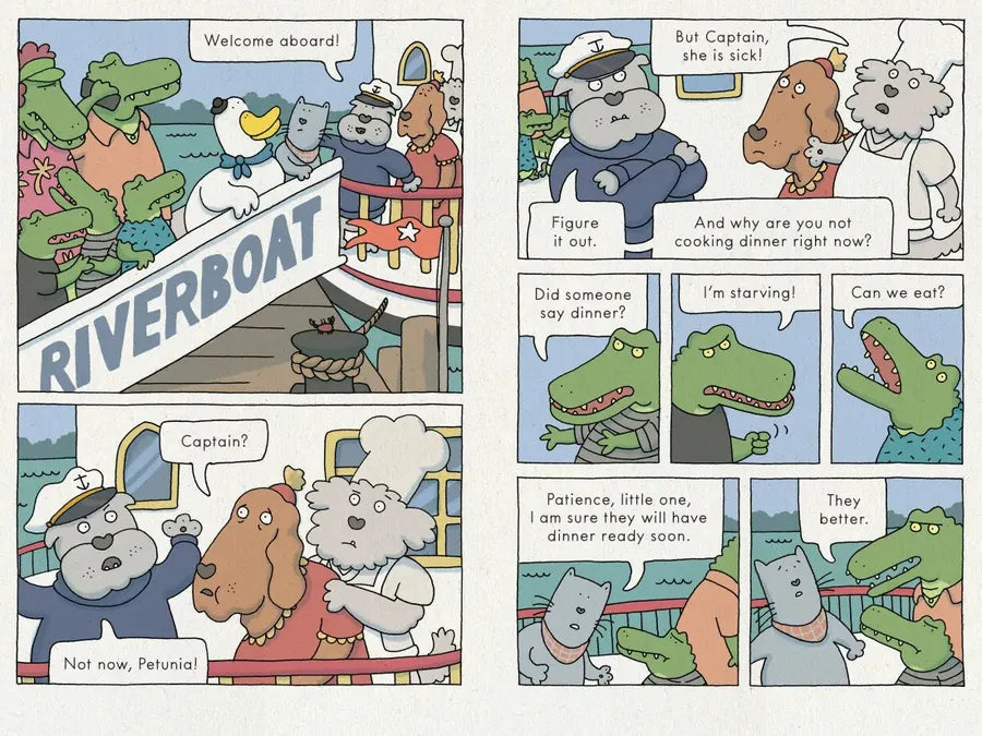 Duck and Cat Ride the Riverboat US - Hardback