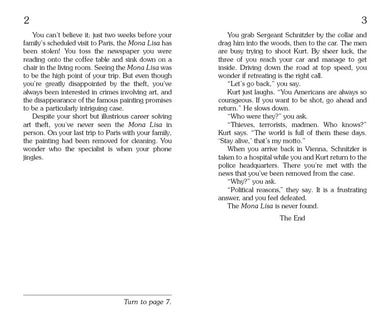 The Mona Lisa is Missing US - Paperback / softback