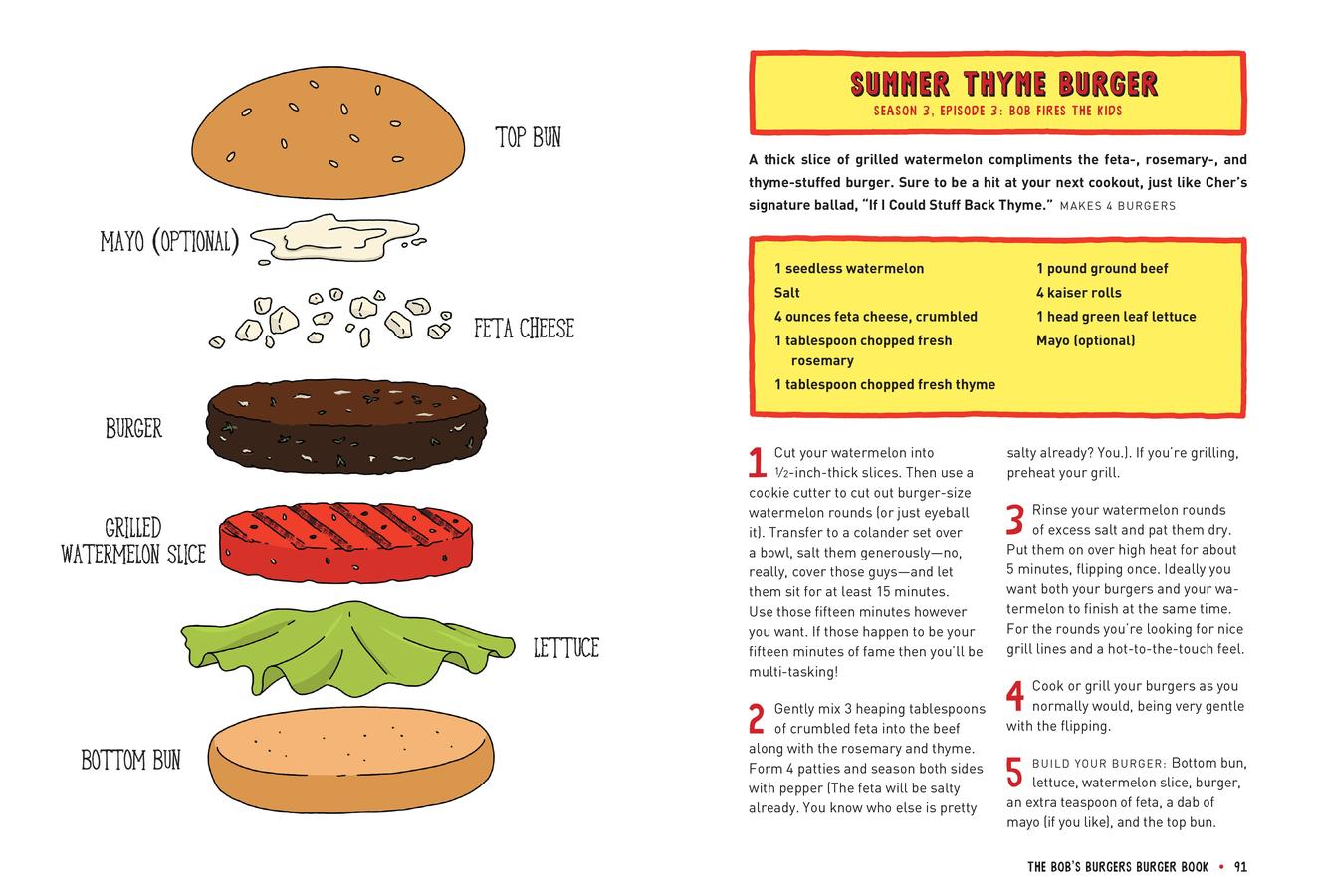 The Bob's Burgers Burger Book US - Hardback