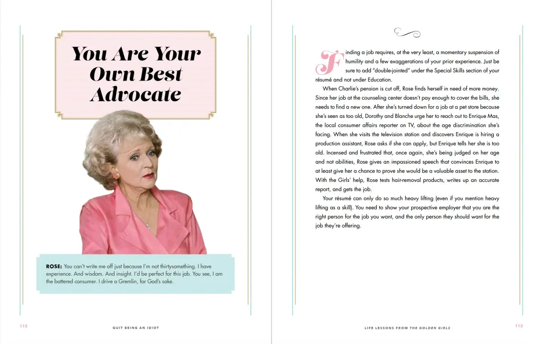 Quit Being an Idiot: Life Lessons from The Golden Girls US - Hardback