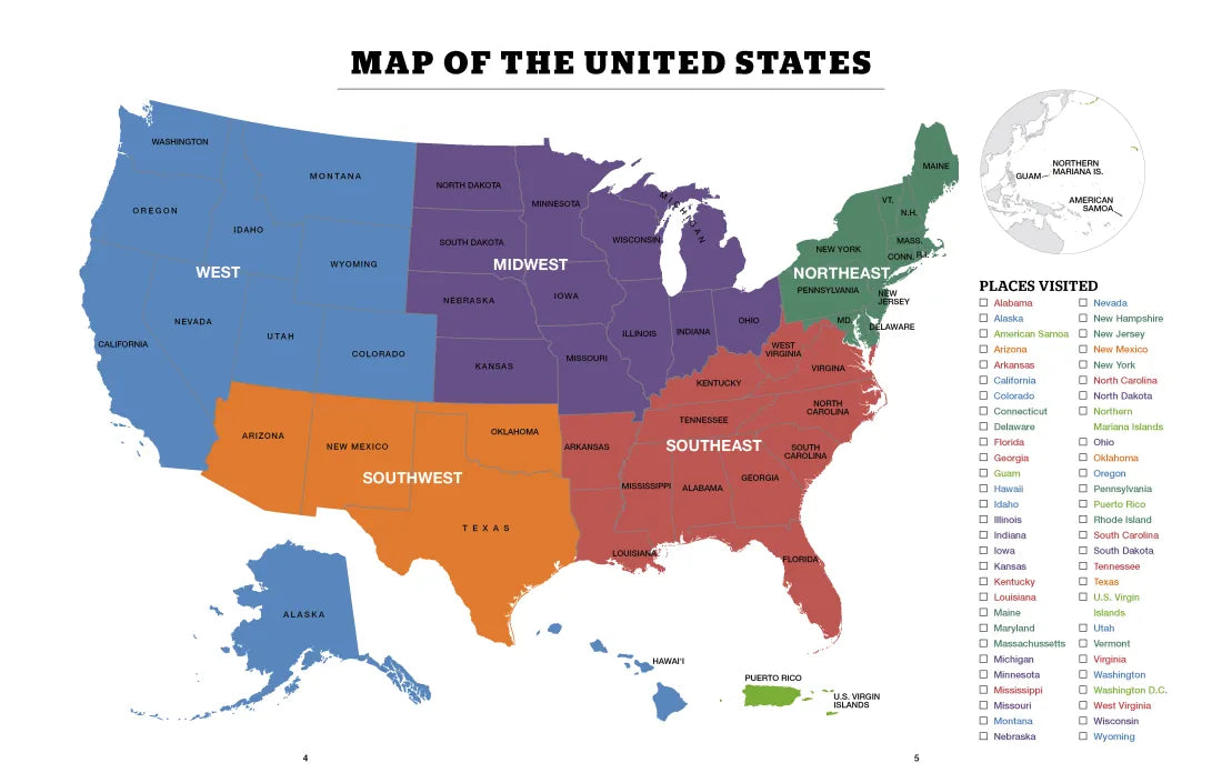 50 States, 5,000 Ideas Journal US - Diary or journal