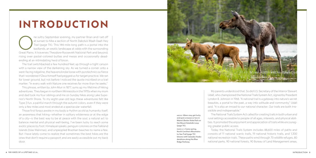 100 Hikes of a Lifetime U.S.A. US - Hardback