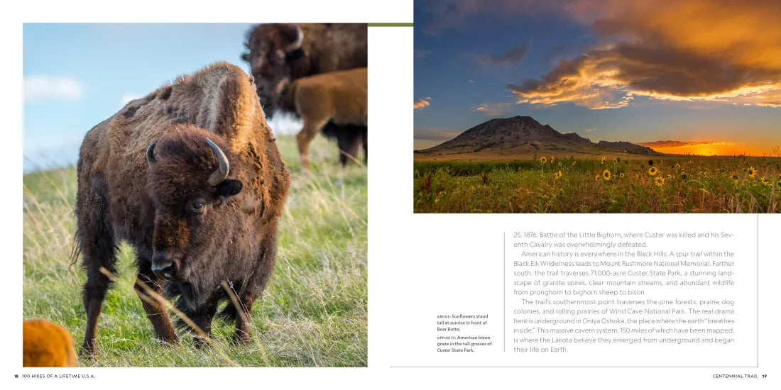 100 Hikes of a Lifetime U.S.A. US - Hardback