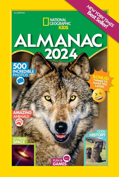 National Geographic Kids Almanac 2024 (US edition)-Children’s / Teenage reference material-買書書 BuyBookBook