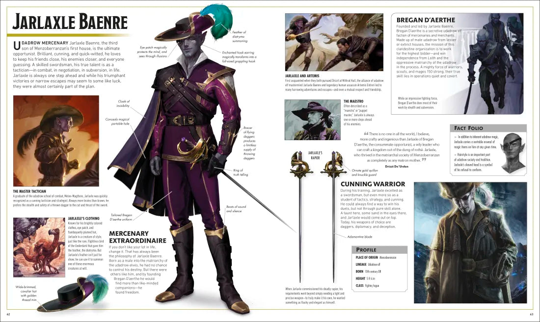Dungeons and Dragons The Legend of Drizzt Visual Dictionary US - Hardback