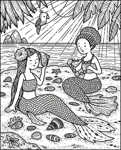 Mermaids Magic Painting Book GB - Paperback / softback